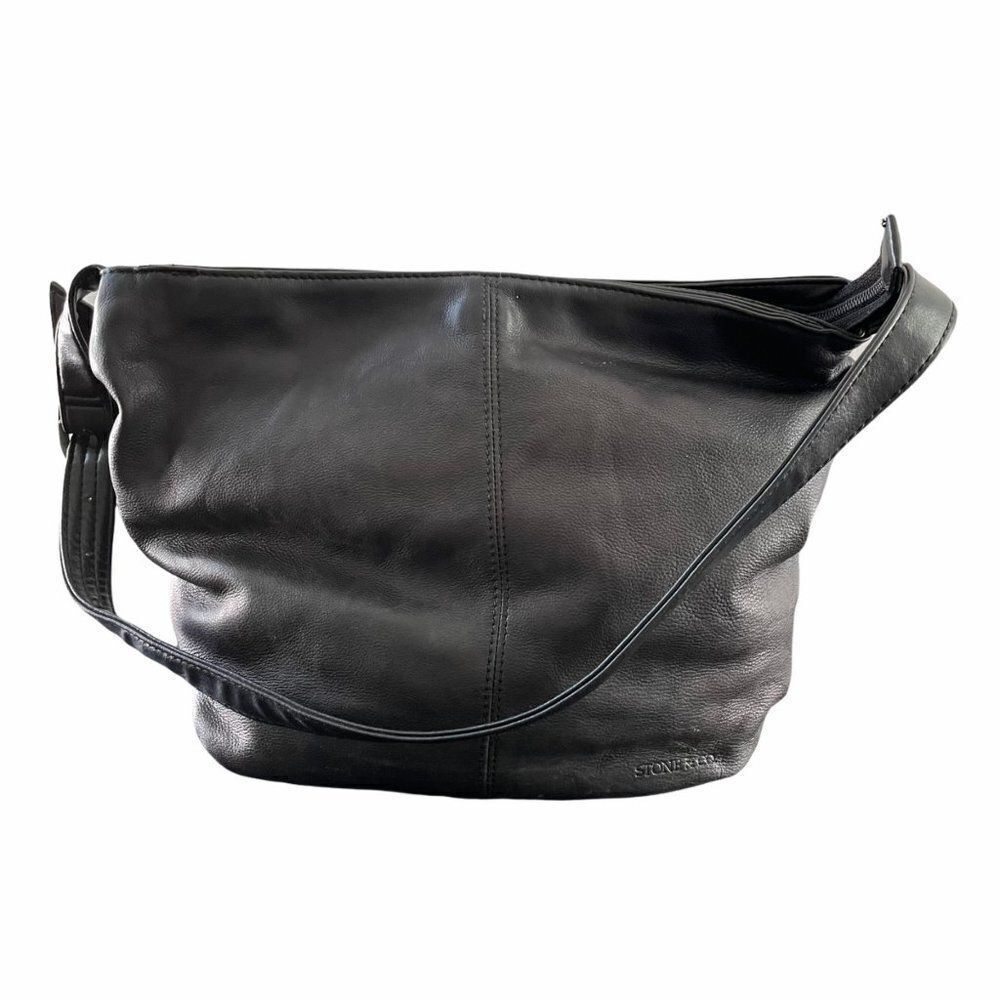 Stone & Co Leather Handbag Purse Zip Top